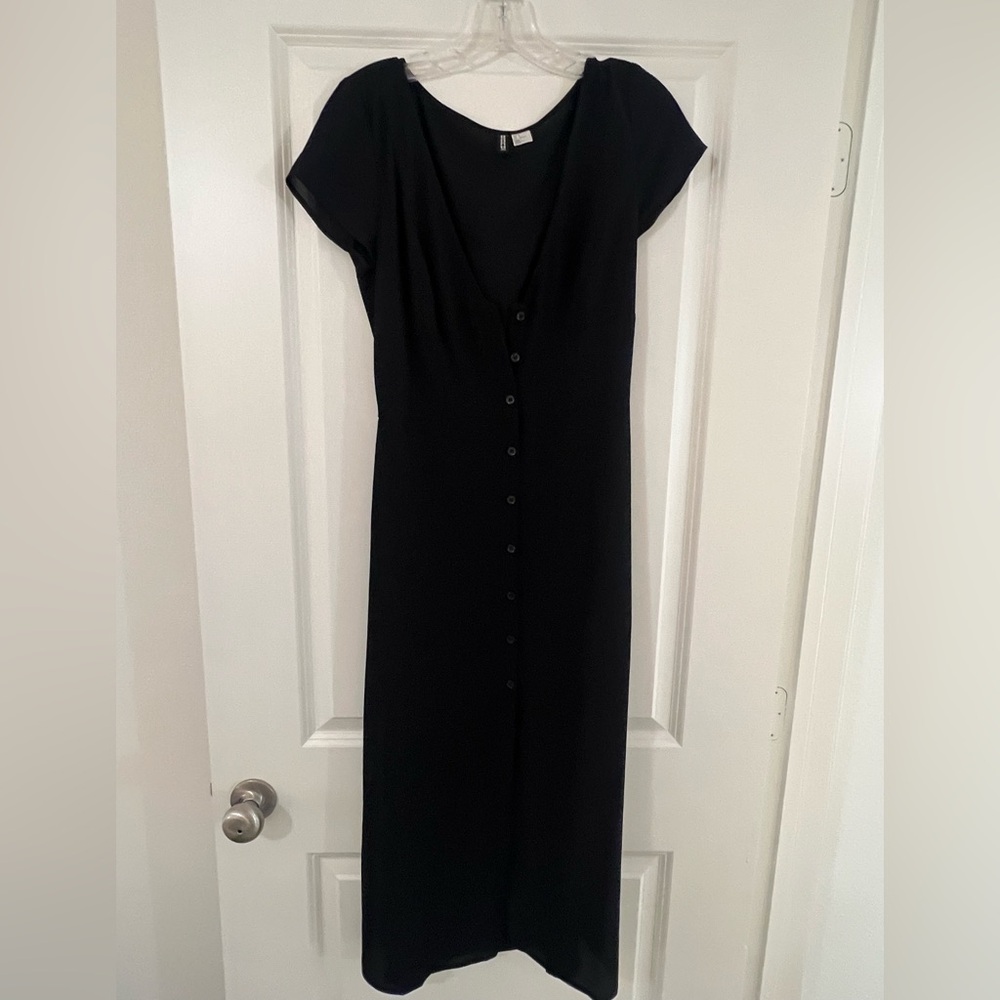 H&M Black Button-Down Dress